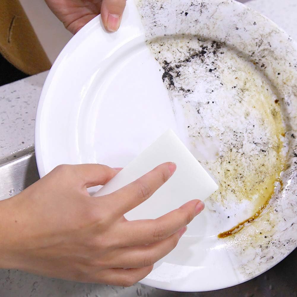 Magic eraser style melamine sponge - close-up detail