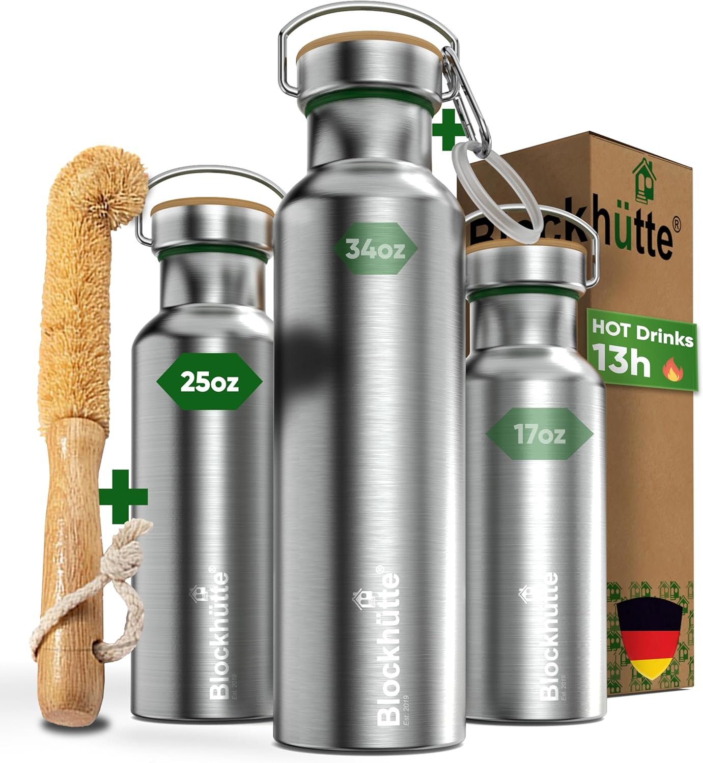 Botella térmica Blockhütte BPA-free - tapa y limpieza